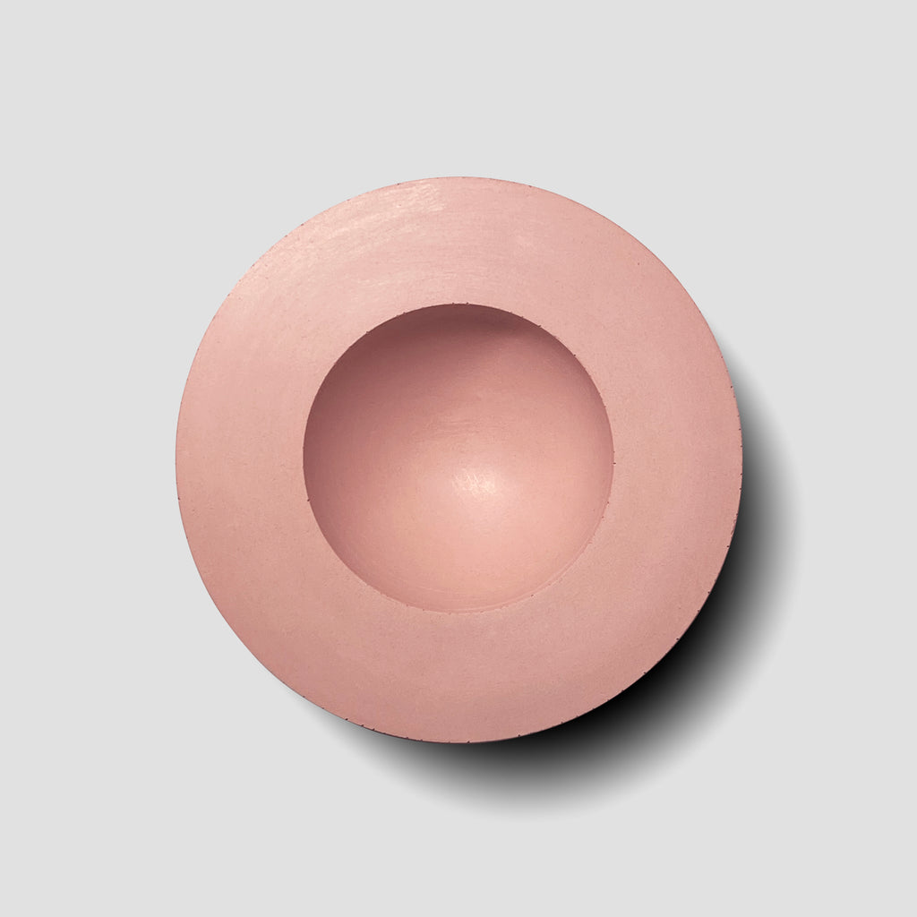 concrete and wax handmade blush pink concrete small bowl tableware