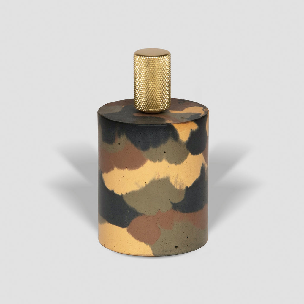 concrete and wax handmade camouflage concrete candle snuffer homeware gift