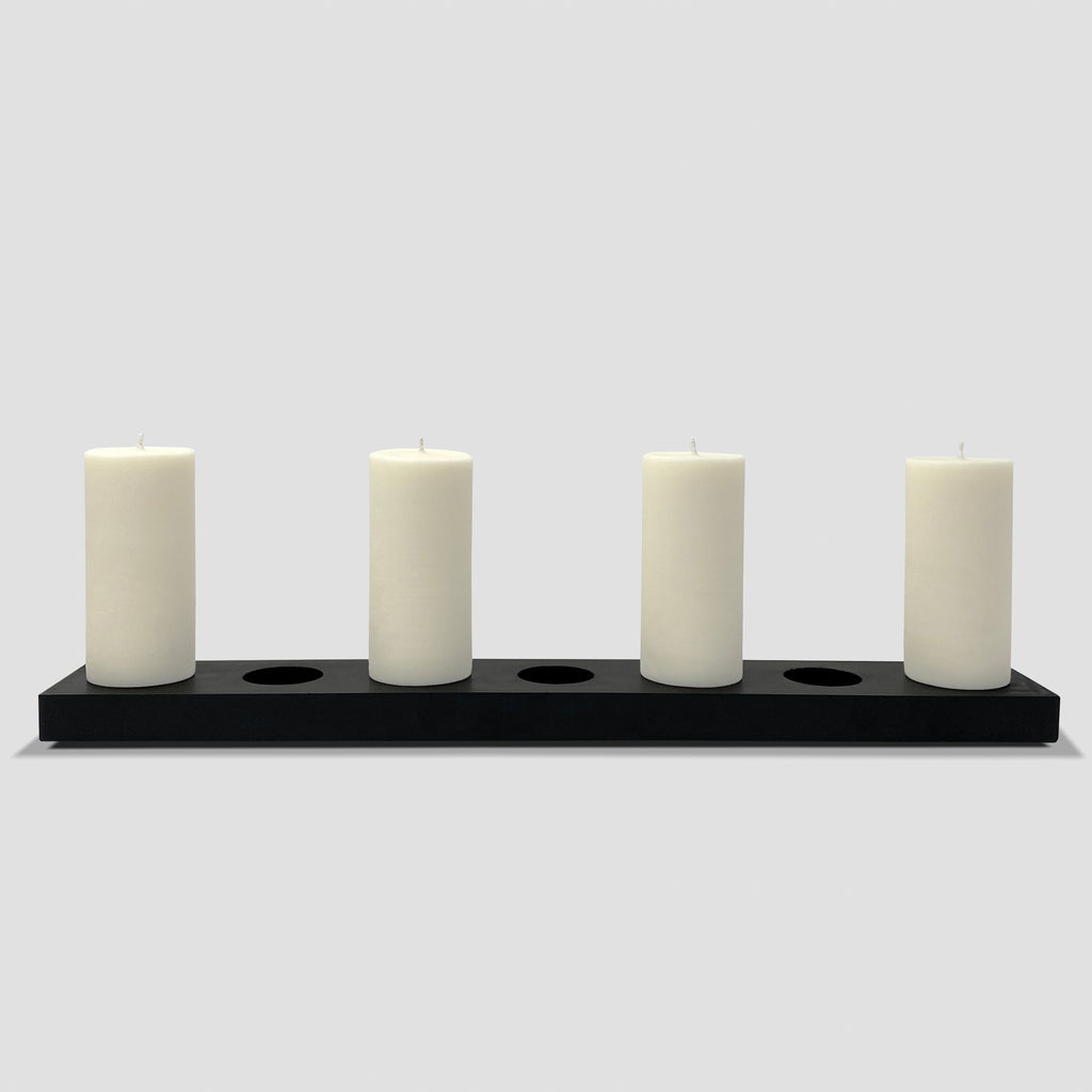 concrete and wax handmade multi candle holder