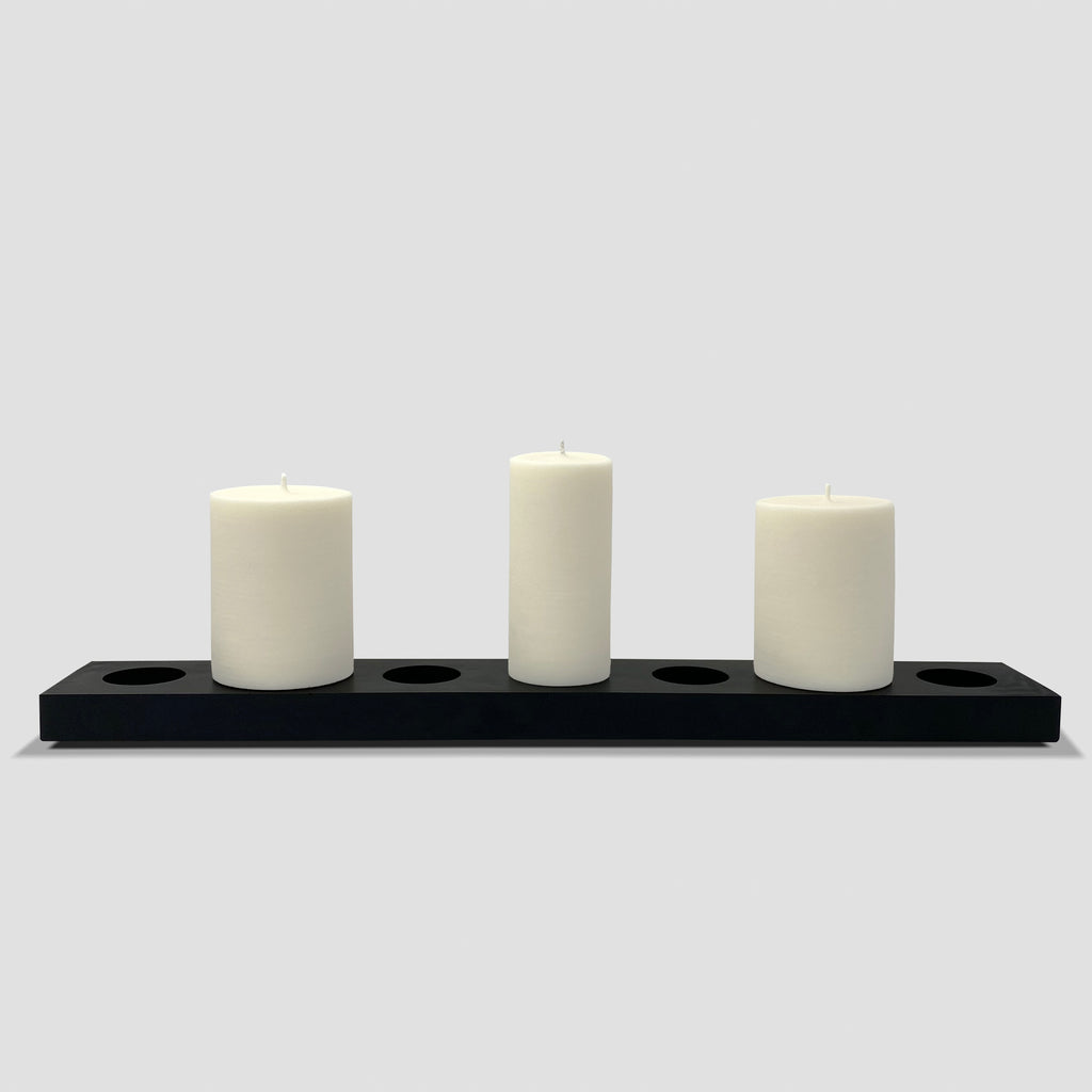 concrete and wax handmade multi candle holder
