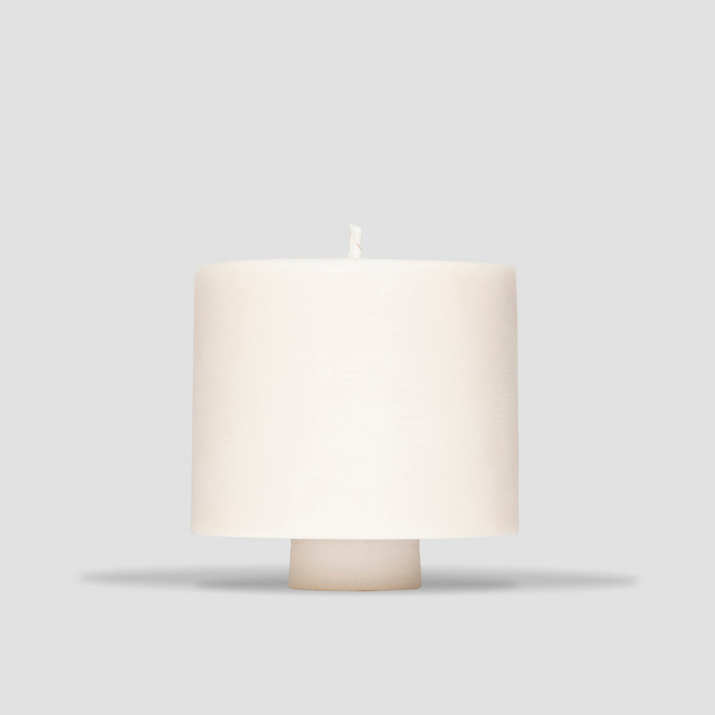concrete and wax handmade blush pink large fragranced pillar candle