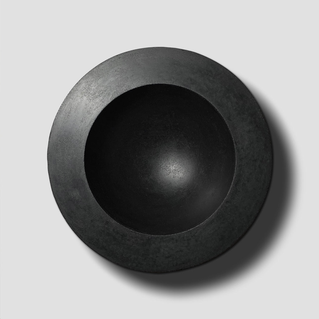 concrete and wax large black handmade concrete bowl