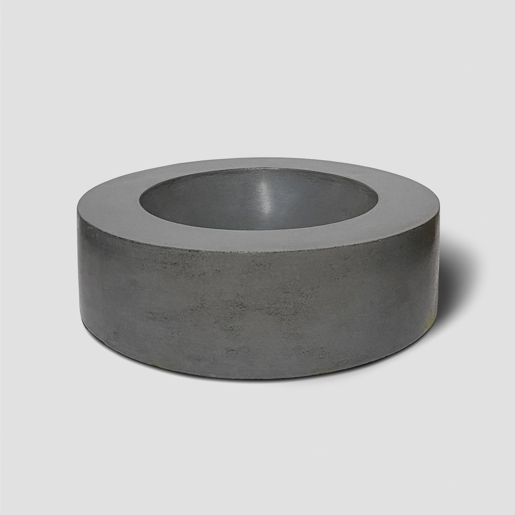 concrete and wax large grey handmade concrete bowl