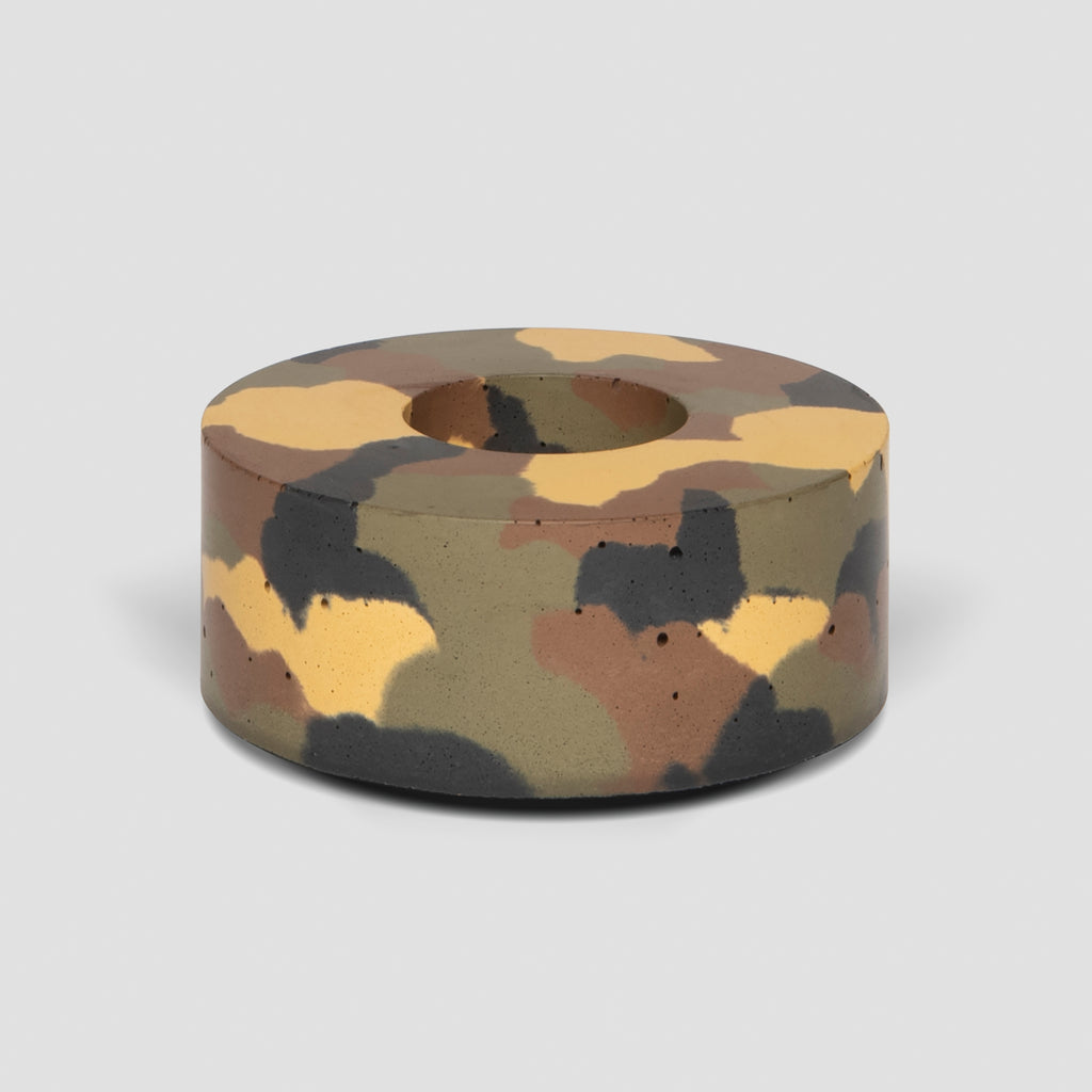 concrete and wax handmade camouflage large concrete tealight holder 