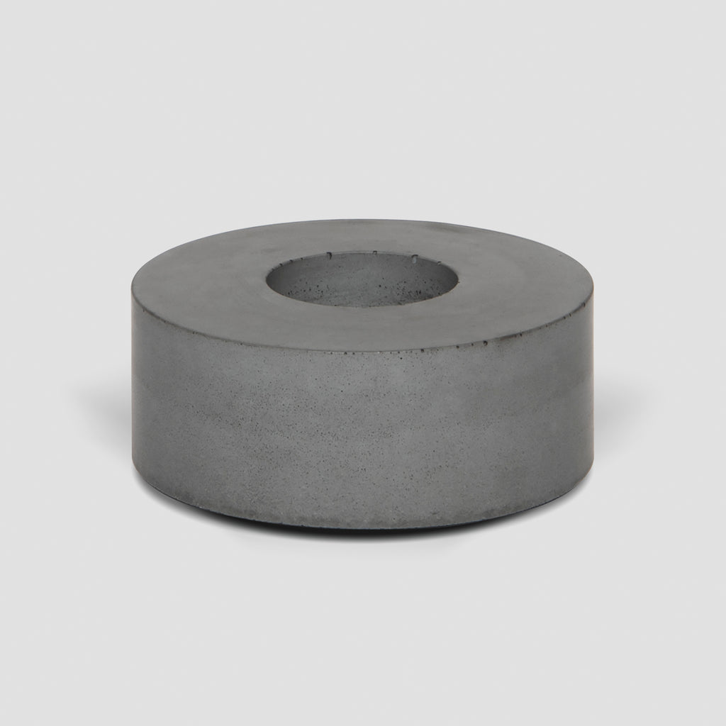 concrete and wax handmade grey large concrete tealight holder 