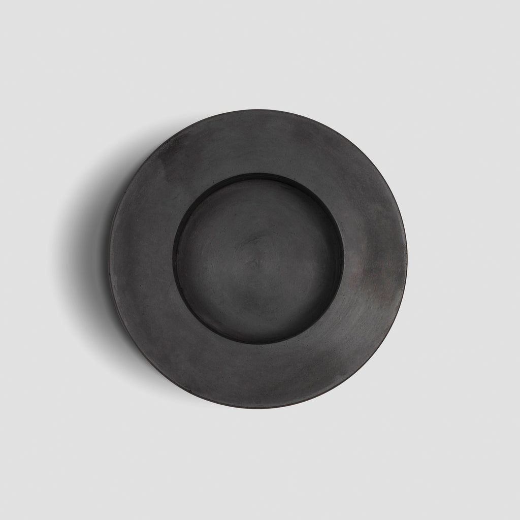concrete and wax handmade black mid concrete tealight holder