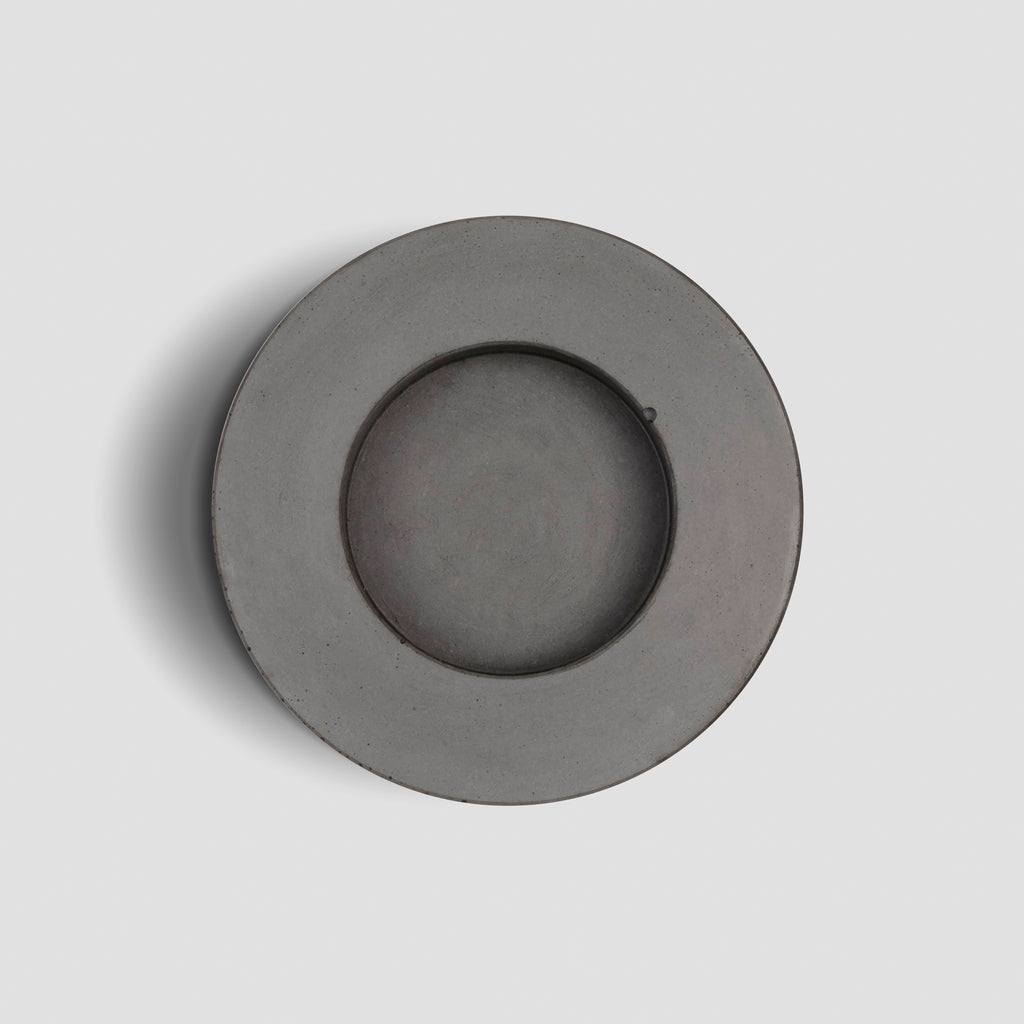 concrete and wax handmade grey mid concrete tealight holder and fragranced pillar candle