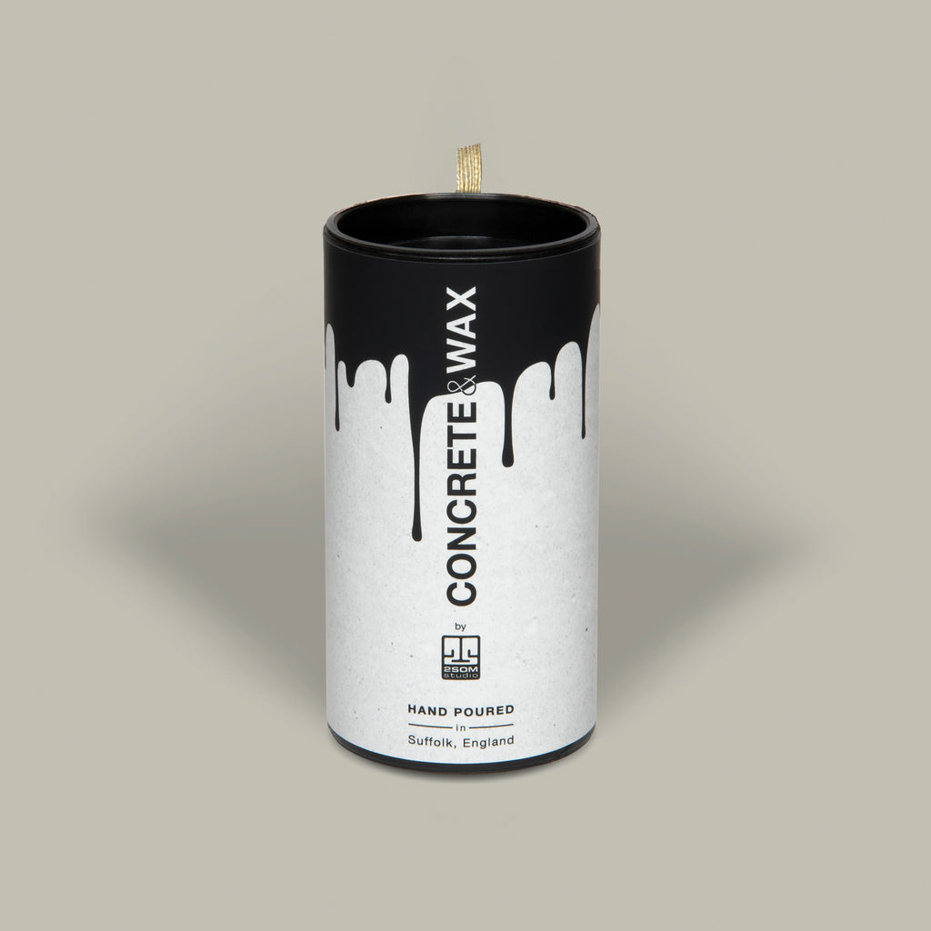 concrete and wax warm neutral collection sand concrete handmade fragranced candle packaging